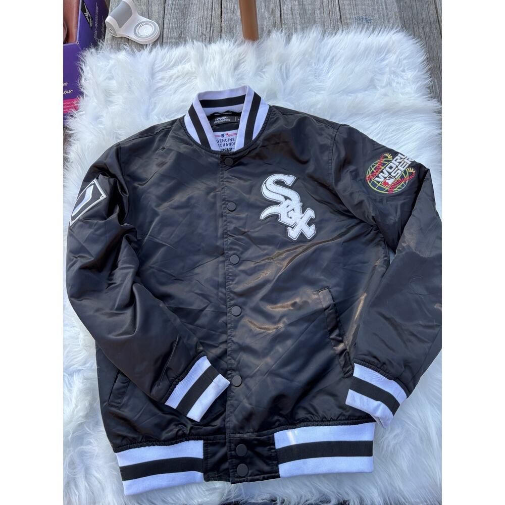 Pro Standard Vintage Black Chicago White Sox‎ Satin Bomber Jacket Size S